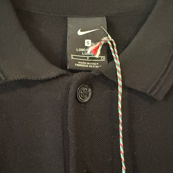 NIKE X Made in Italy AQ0680 Short Sleeve Golf Shirt Polo Black/Red Men's SM NWT - Picture 3 of 6